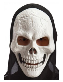 MASCHERA SCHELETRO CON CAPPUCCIO
