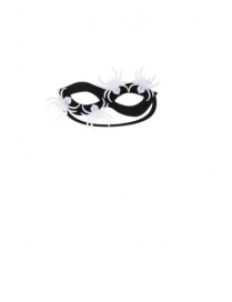 MASCHERA NERA IN FELTRO CON RAGNI