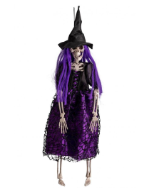 SKELETON HANGER 40cm WITCH