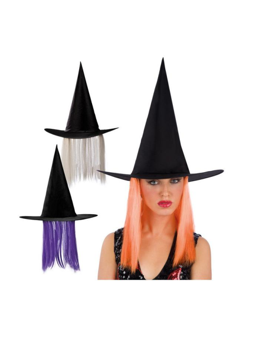 WITCH HAT WITH HAIR