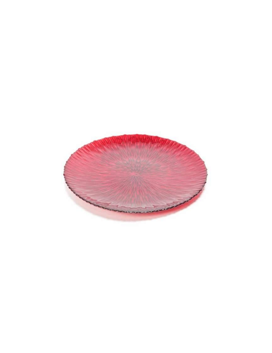 L.LINES ROSSO PIATTO TONDO 21cm 97879$$