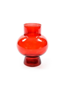 VASO VETRO ROSSO 15x18 CENTIMETRI