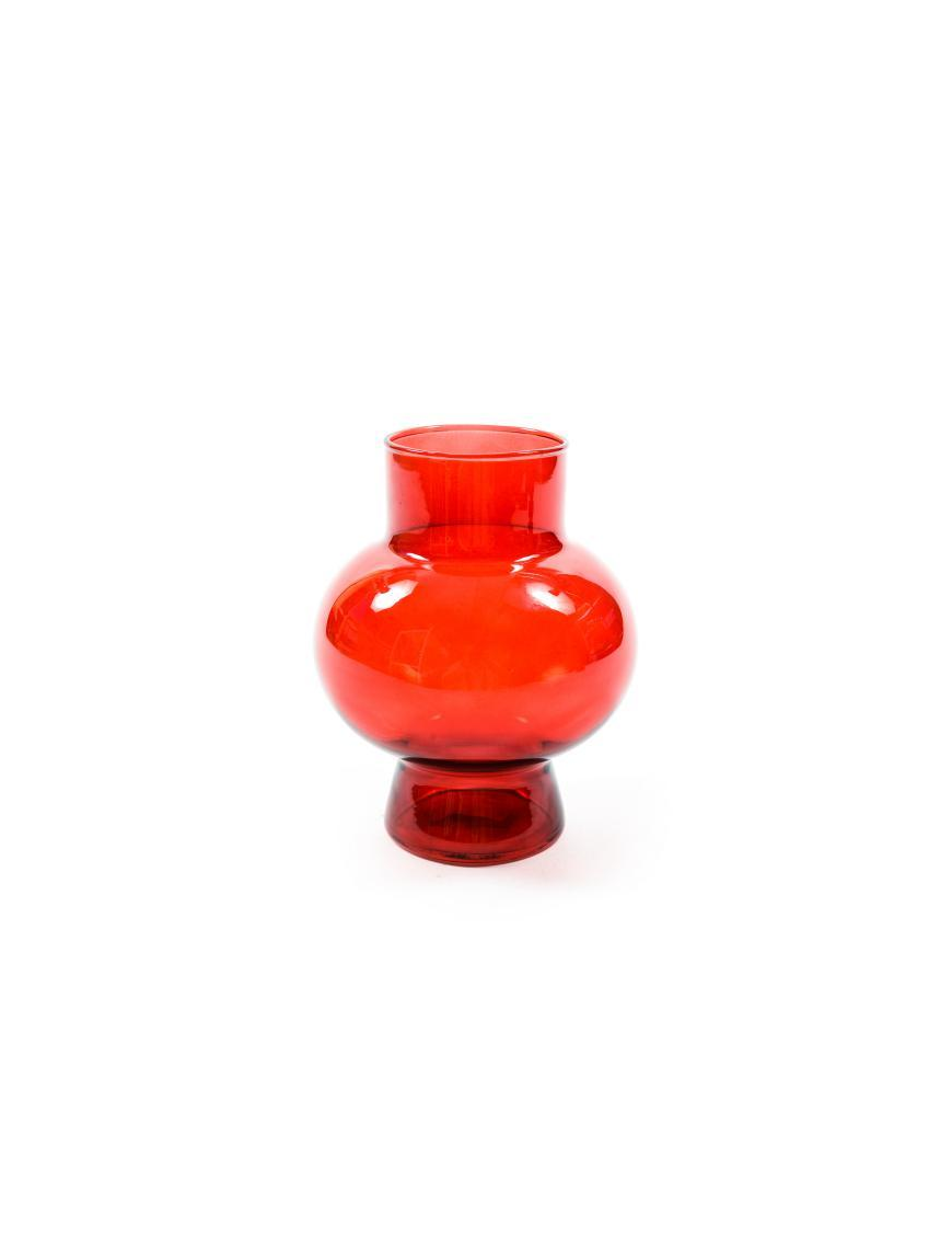 VASO VETRO ROSSO 15x18 CENTIMETRI
