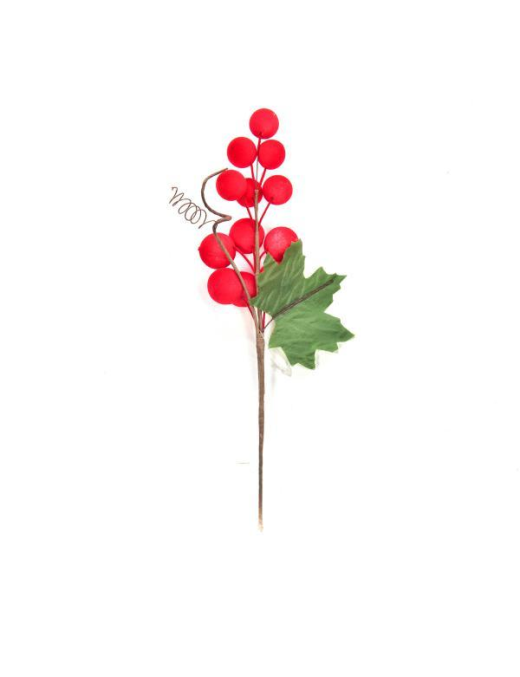 BACCHE FLOCCATE ROSSE PICK 27 CENTIMETRI