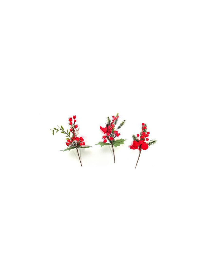 BACCHE FLOCCATE ROSSE PICK 26,5 CENTIMETRI