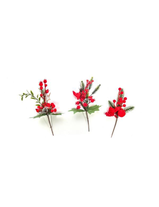 BACCHE FLOCCATE ROSSE PICK 26,5 CENTIMETRI