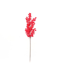 RED FLOCKED BERRIES PICK 70 CENTIMETERS