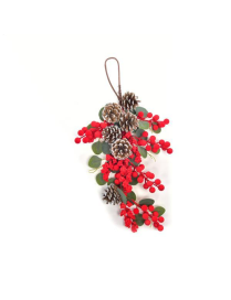 BACCHE FLOCCATE ROSSE DIETROPORTA 58 CENTIMETRI