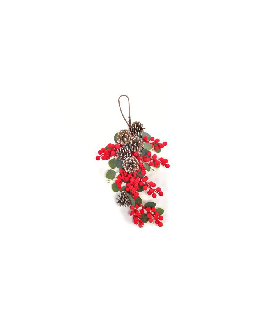 BACCHE FLOCCATE ROSSE DIETROPORTA 58 CENTIMETRI
