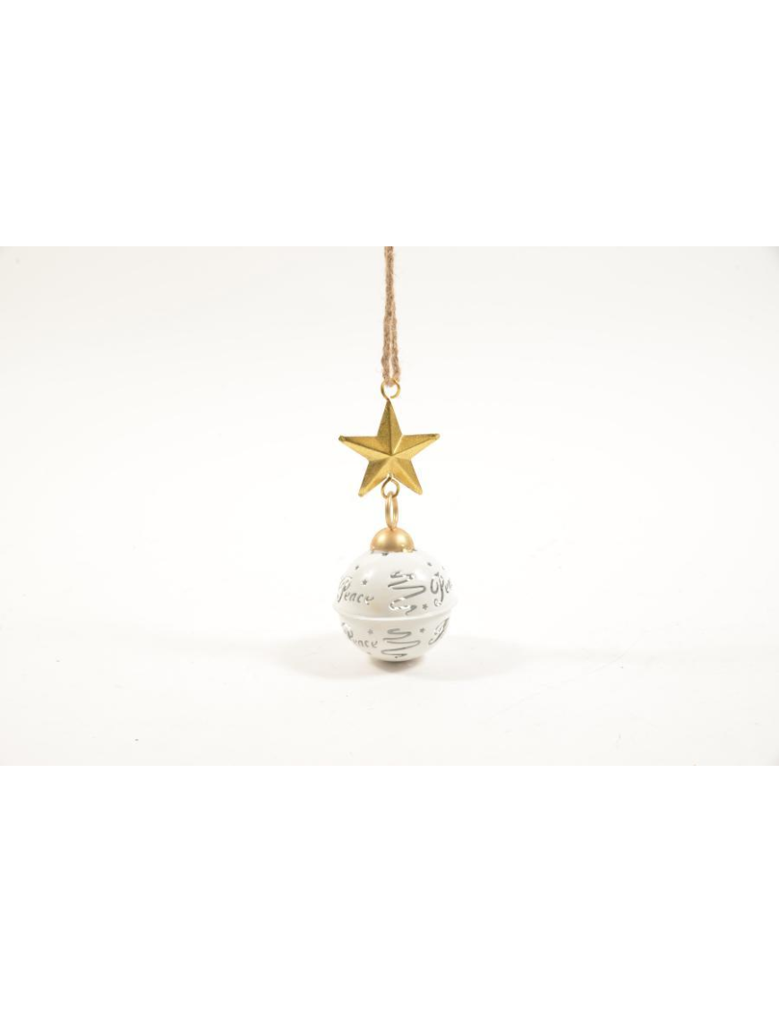 WHITE METAL BELL 8x18 CENTIMETERS