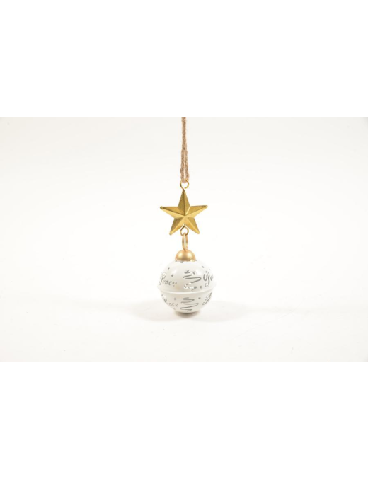 WHITE METAL BELL 8x18 CENTIMETERS