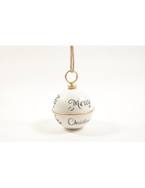 WHITE METAL BELL 20x29 CENTIMETERS