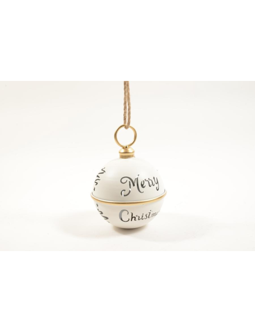 WHITE METAL BELL 20x29 CENTIMETERS