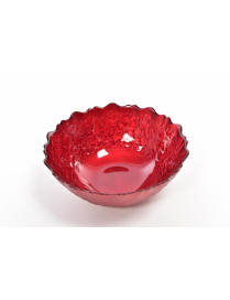 CAMPIGLIO RED GLASS BOWL 15 CENTIMETERS