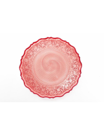 CAMPIGLIO RED GLASS PLATE 21 CENTIMETERS