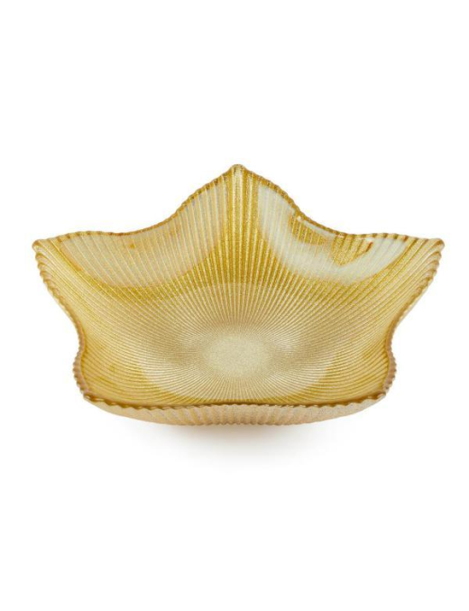 GLASS LINE GOLD STAR BOWL 25cm