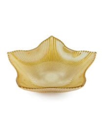 GLASS LINE GOLD STAR BOWL 35cm