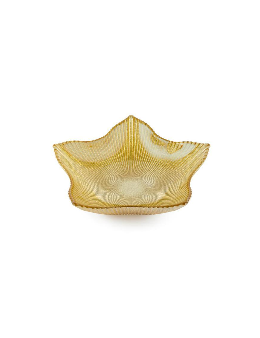 GLASS LINE GOLD STAR BOWL 35cm