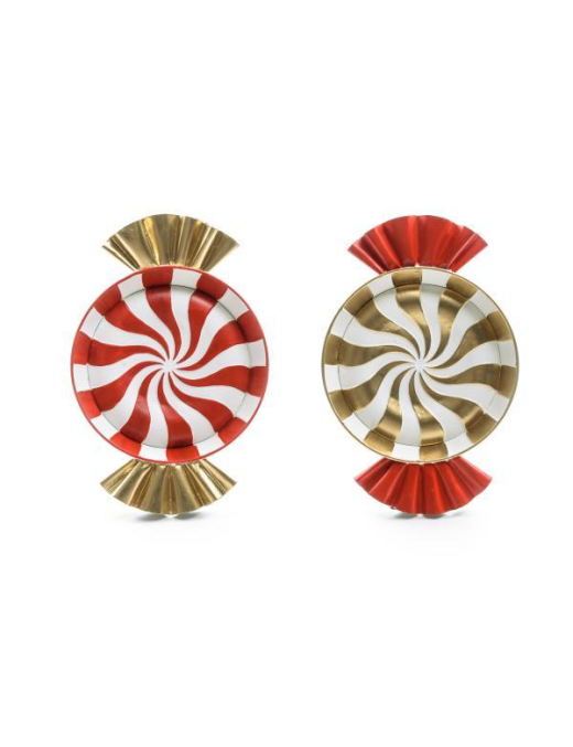 VASSOIO CANDY METALLO 40x27x4cm