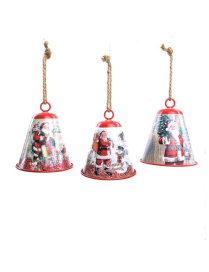 DECORATED METAL BELL 16x18cm