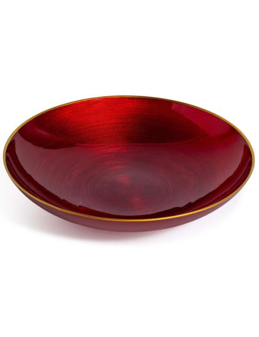LINEA VETRO ROSSO/ORO CENTROTAVOLA 30cm