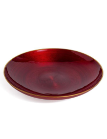 RED/GOLD GLASS LINE CENTERPIECE 40cm