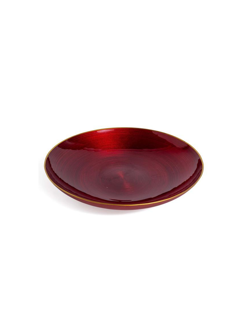 LINEA VETRO ROSSO/ORO CENTROTAVOLA 40cm