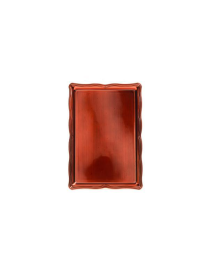 PLASTIC LINE RED RECTANGULAR TRAY 24x16cm