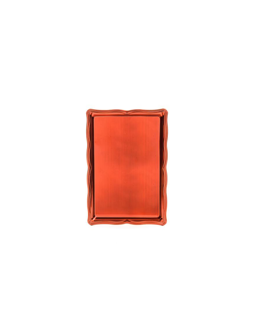 PLASTIC LINE RED RECTANGULAR TRAY 30x21cm