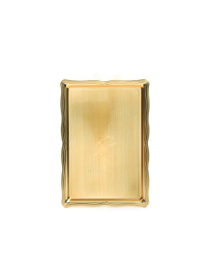 PLASTIC LINE RECTANGULAR GOLD TRAY 24x16cm
