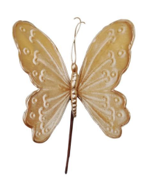 PICK FARFALLA VELLUTO BEIGE 20cm