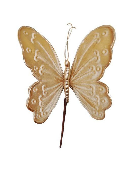 PICK FARFALLA VELLUTO BEIGE 20cm