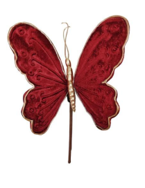 PICK FARFALLA VELLUTO BORDEAUX 20cm