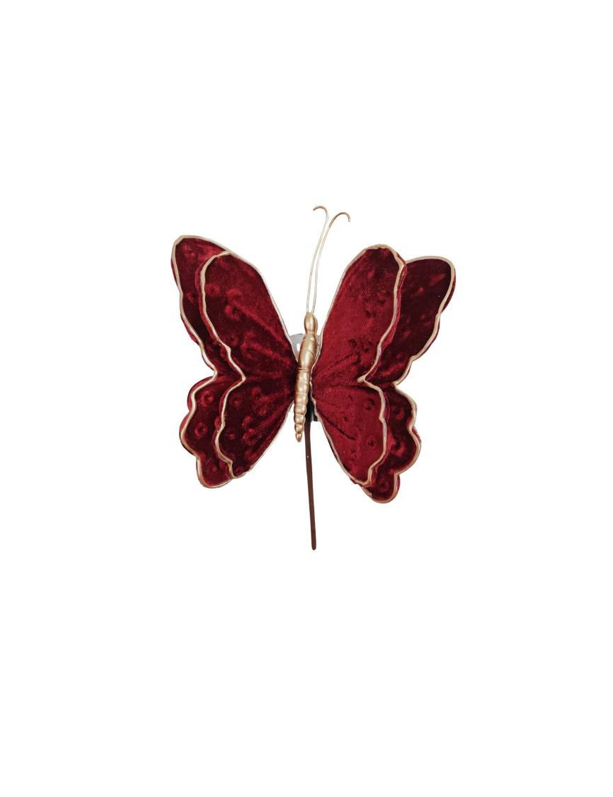 PICK FARFALLA VELLUTO BORDEAUX 20cm