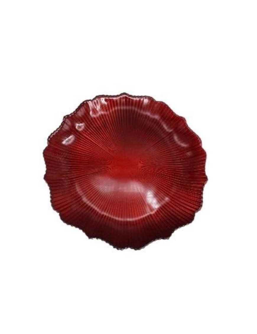 L.VETRO ROUGE PIATTO TONDO 21cm 13719