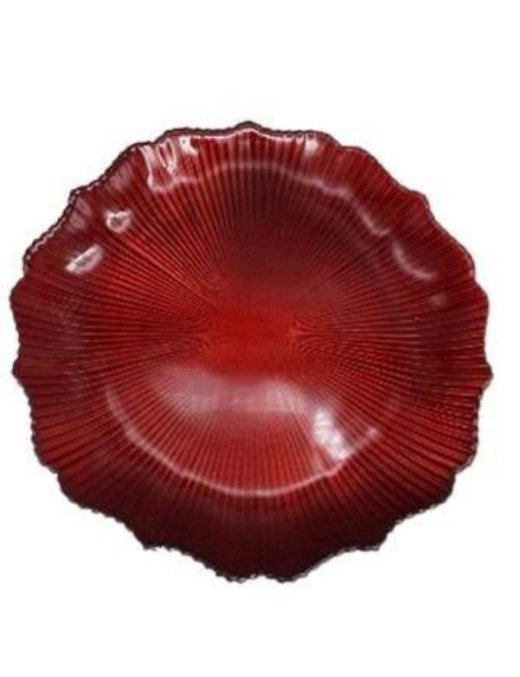 L.VETRO ROUGE PIATTO TONDO 28cm 13702