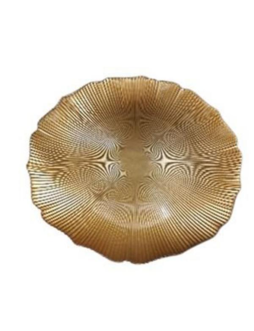 L.VETRO GOLD PIATTO TONDO 21cm 13795