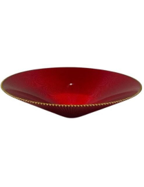 L.VETRO ORO/ROSSO CENTROTAVOLA 35cm91027