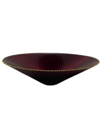 L.VETRO ORO/BORDEAUX CENTROTAVOLA 35cm