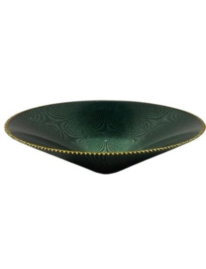 L.VETRO ORO/VERDE CENTROTAVOLA 35cm91164