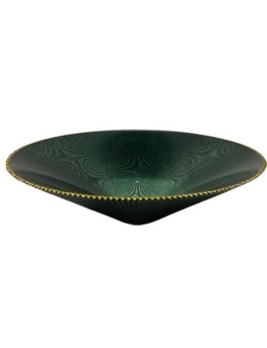 L.VETRO ORO/VERDE CENTROTAVOLA 35cm91164