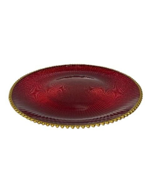 L.VETRO ORO/ROSSO SOTTOPIATTO 32cm