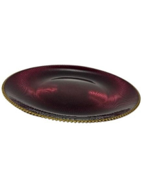 L.VETRO ORO/BORDEAUX SOTTOPIATTO 32cm