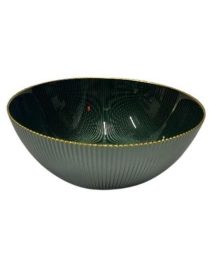L.VETRO ORO/VERDE INSALATIERA 28cm