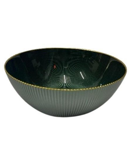 L.VETRO ORO/VERDE INSALATIERA 28cm