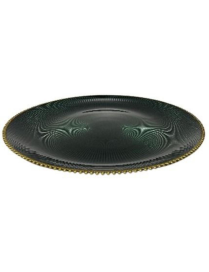 L.VETRO ORO/VERDE SOTTOPIATTO 32cm