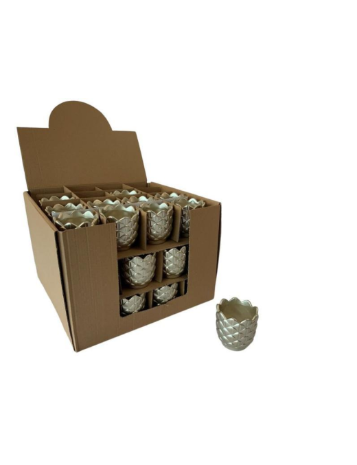 VASO CERAMICA ORO  d.7,5 h.7,5cm 40121