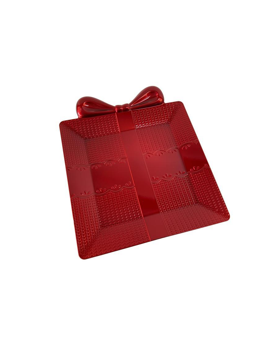 L.PLAST ROSSO VASSOIO PACCO REGALO 33x28