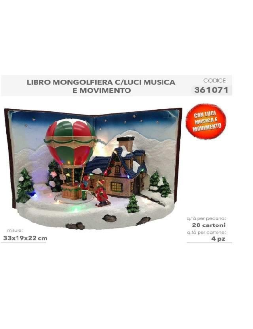 VILLAGE WITH LIGHTS AND MUSIC 33x19x22 cm
