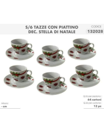 L.STELLA NATALE SERV.CAFFE' 6pz C/P